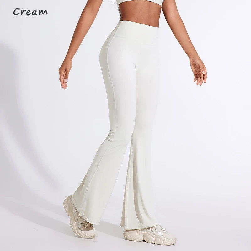 Peach Flared Yoga Pants