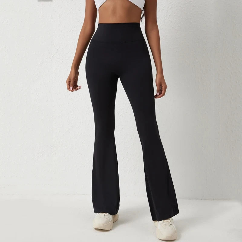 Peach Flared Yoga Pants