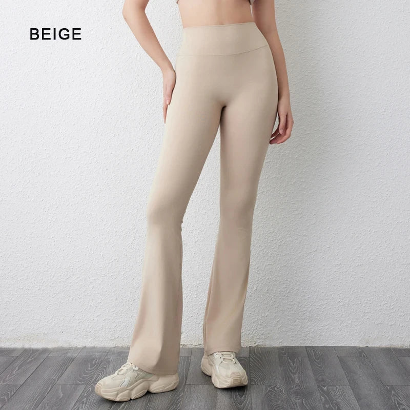 Peach Flared Yoga Pants