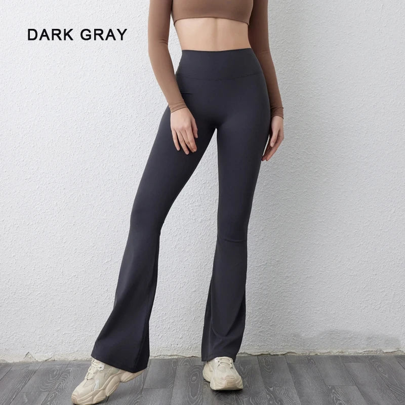 Peach Flared Yoga Pants
