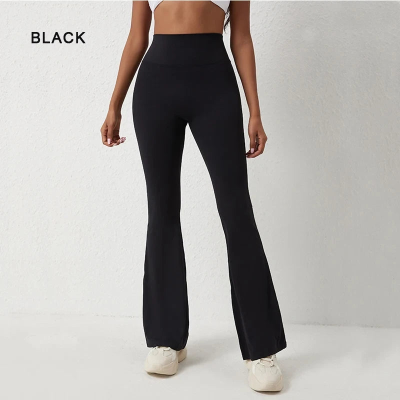 Peach Flared Yoga Pants