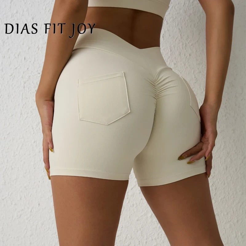 Women's Pleated Yoga Shorts