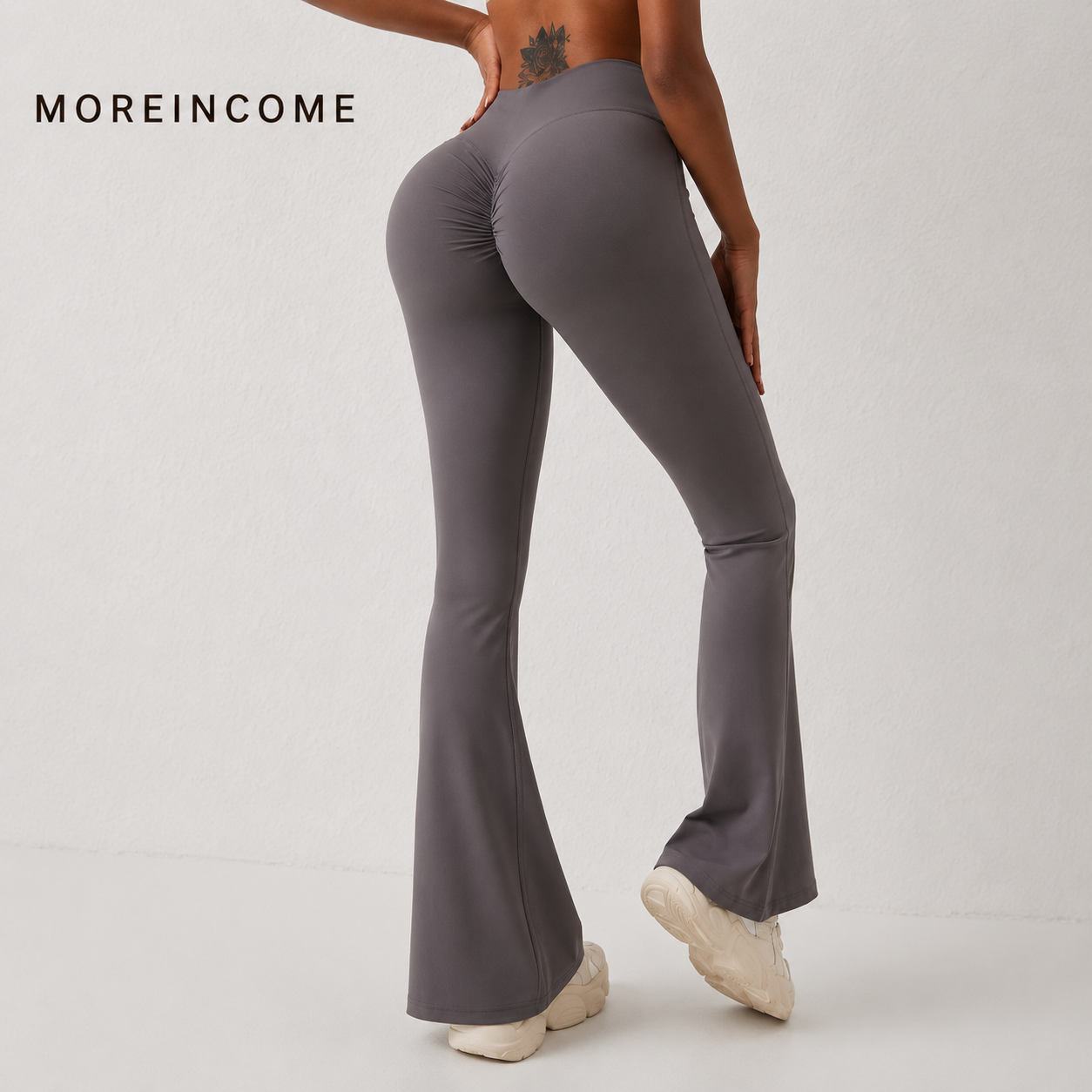 Peach Flared Yoga Pants